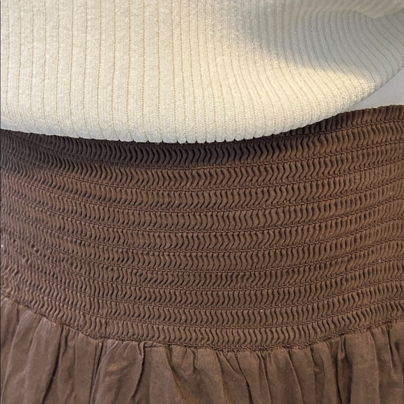 BOHO Brown Double Layered Skirt - Picture 10 of 12